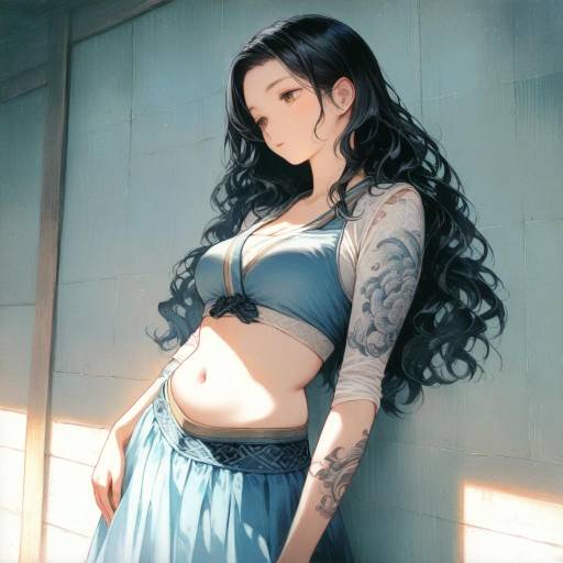 Serene Lakeside Portrait of a Woman