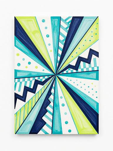 Abstract Zig Zag Patchwork Art