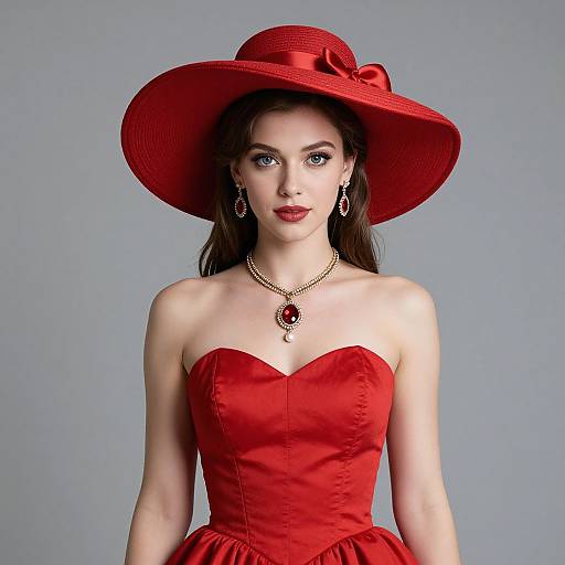 Realistic Lydia in Red Dress