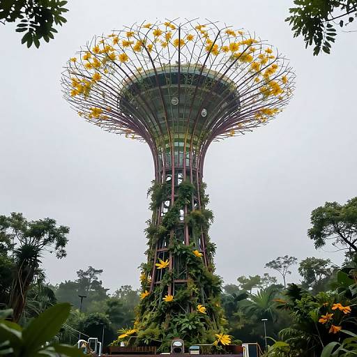 Misty Woodland Clockwork Tower