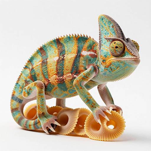 Strozzapreti Chameleon Hyperreal Pasta Sculpture