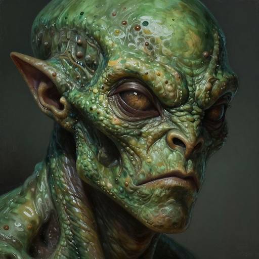 Futuristic Alien Reptilian Portrait