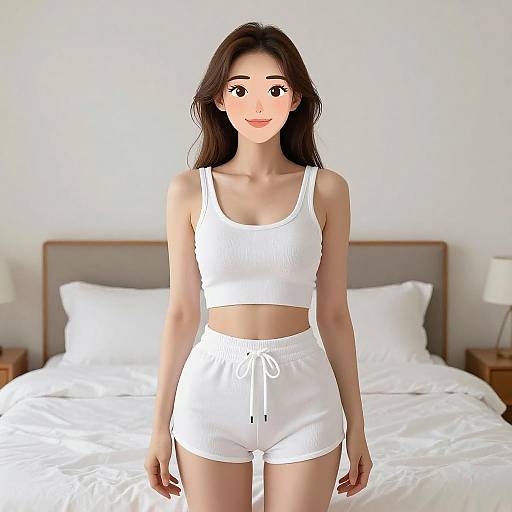 Smiling Woman in Casual Loungewear