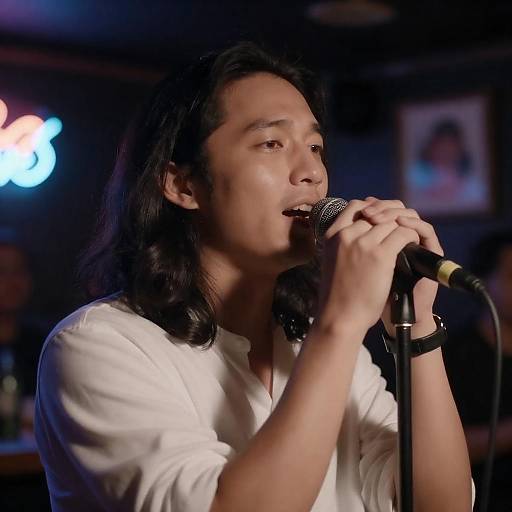 Live Performance in a Dimly Lit Bar