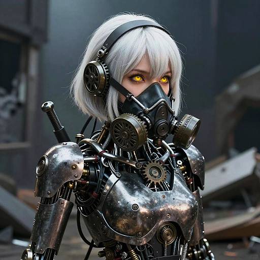 Ultra Realistic Apocalypse Robot Girl