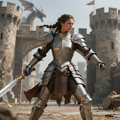 Epic Paladin Battle at Castle Gates