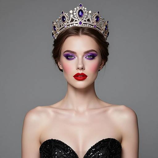 Realistic Empress Portrait with Jewelry