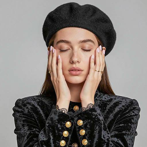 Elegant Portrait of a Woman in Velvet