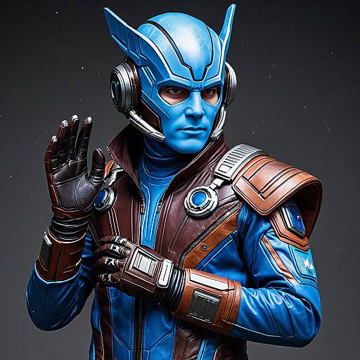 Galactic Guardian in Sci-Fi Pilot Suit