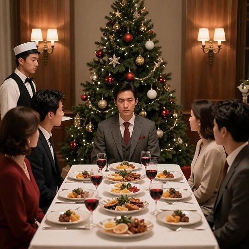 Elegant Formal Christmas Dinner Gathering