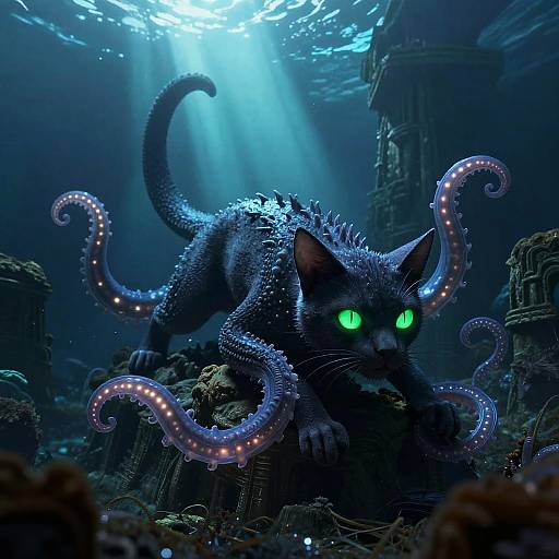 Bioluminescent Cathoulu from Ocean Depths