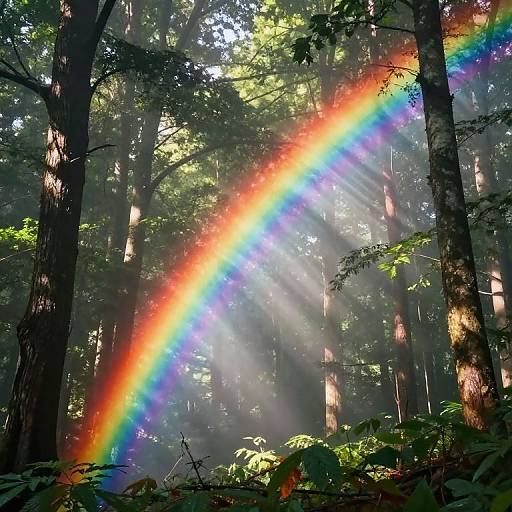 Rainbow Filter on Serene Forest