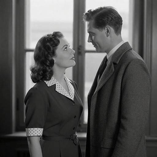 1940s Noir Couple by Window Light