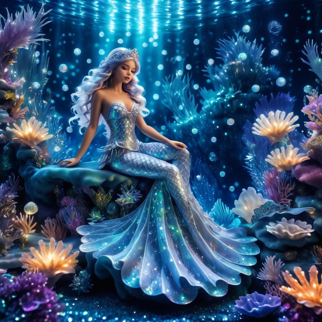 Enchanted Underwater Mermaid Fantasy Scene