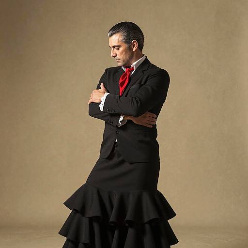 Stoic Flamenco Gentleman in Classic Dress