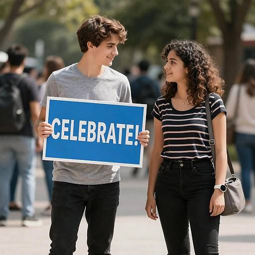 Joyful Celebration in a Sunny Park