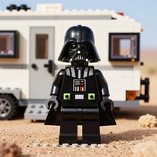 LEGO Darth Vader Figure in Desert