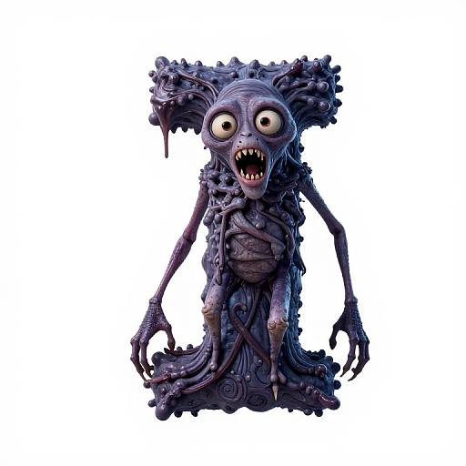 Creepy Insect Letter I Pixar Style