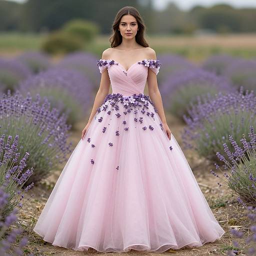 Lavender Ball Gown Portrait