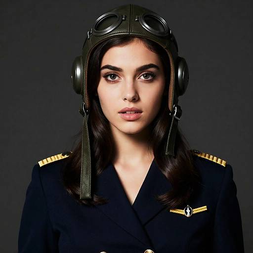 Portrait of WWII Female Pilot