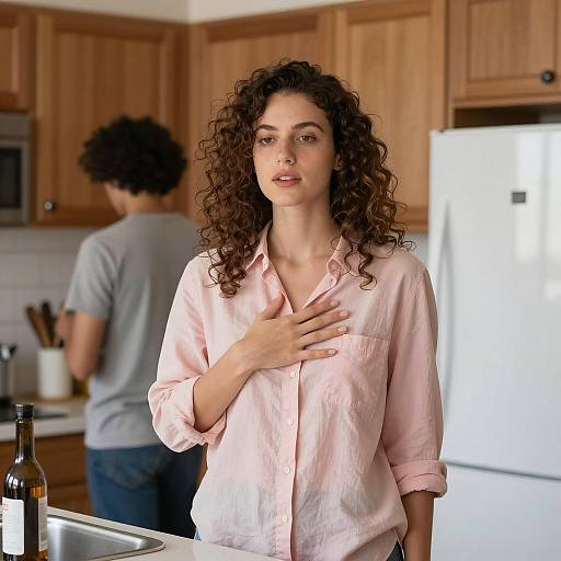 Cozy Kitchen Scene with Two Figures