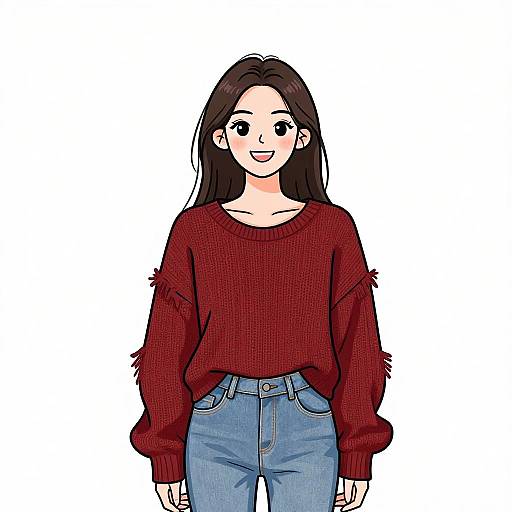 Smiling Woman in Casual Streetwear