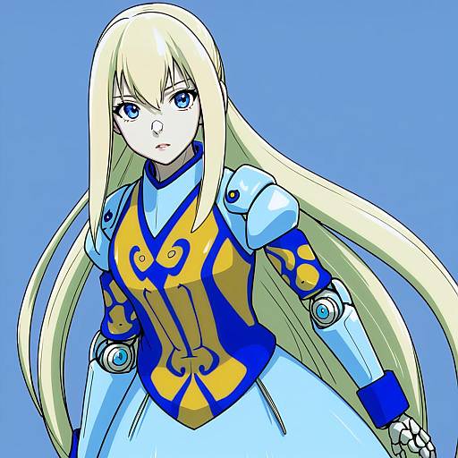 Illustration of Arnval, busou shinki in the style of Pataneet