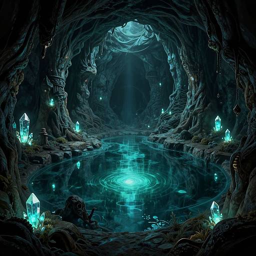 Mysterious DnD Underground Cavern Map