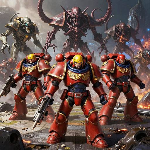 Anime Warhammer 40K Space Marine Battle