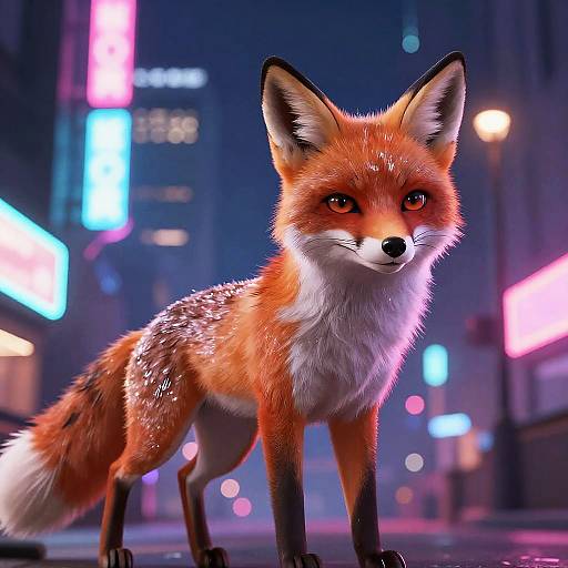 Beastars Fox in Neon Urban Night