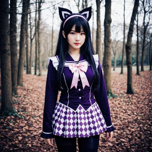 Cosplay photo of akemi homura (magical girl). Costume clothes