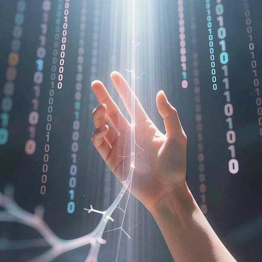 Delicate AI Hands with Light Rays