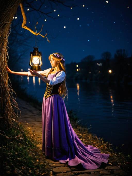 Magical Night by the Riverside: Rapunzel