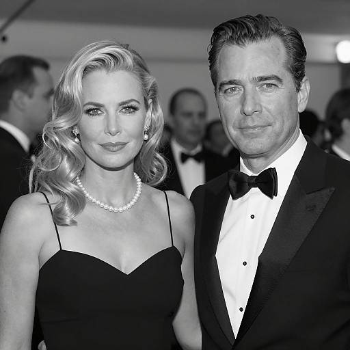 Elegant Black and White Formal Event Photo