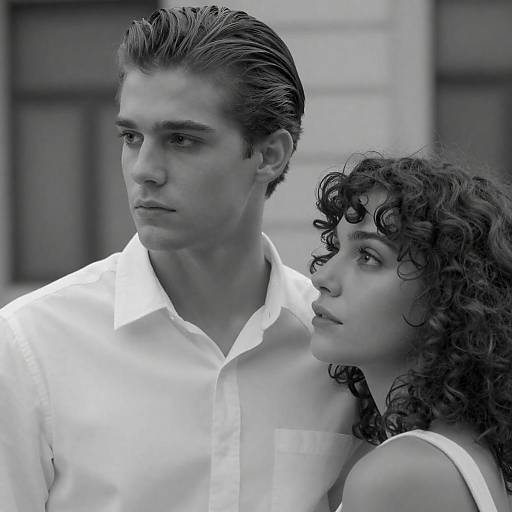 Intimate Black-and-White Couple Portrait