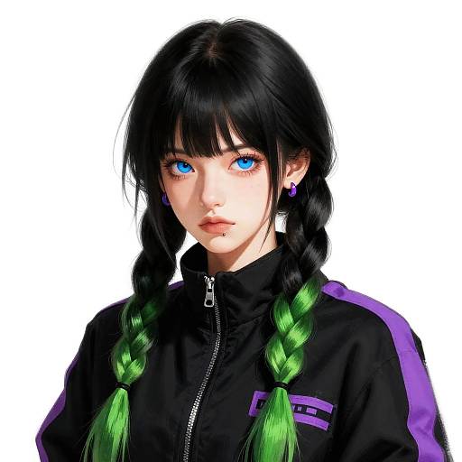 Edgy Anime-Inspired Portrait