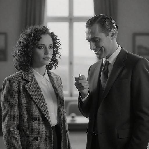 Intimate Black-and-White Room Portrait