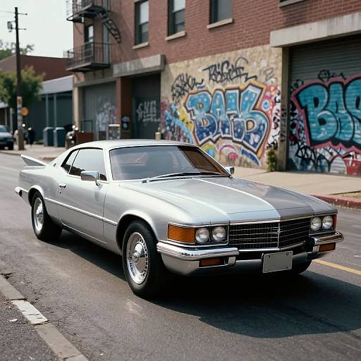 80s Futuristic Cadillac Hovercar Scene