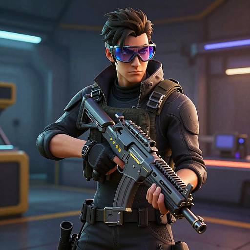 Cyberpunk Fortnite Tactical Warrior