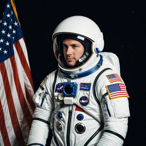 Realistic Male Astronaut in Space