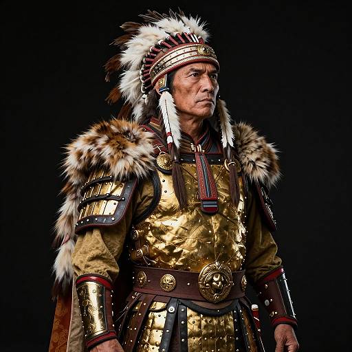 Hyper-Realistic Native American Warrior