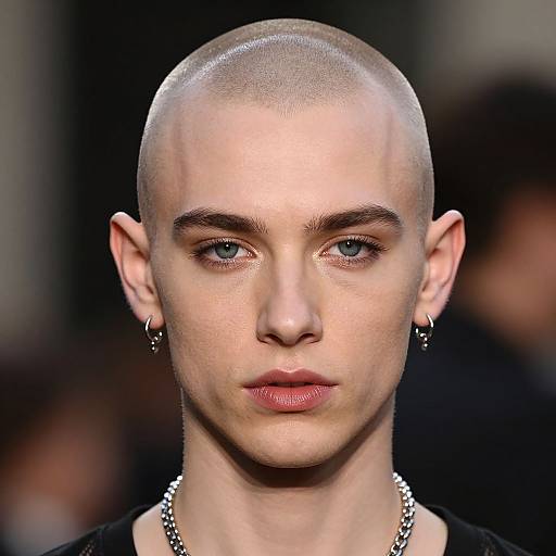 Realistic Bald Male Toupee Portrait