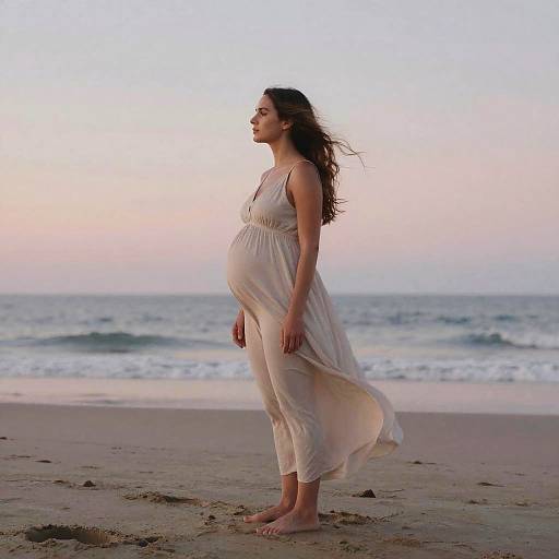 Ana de Armas Pregnant Beach Serenity