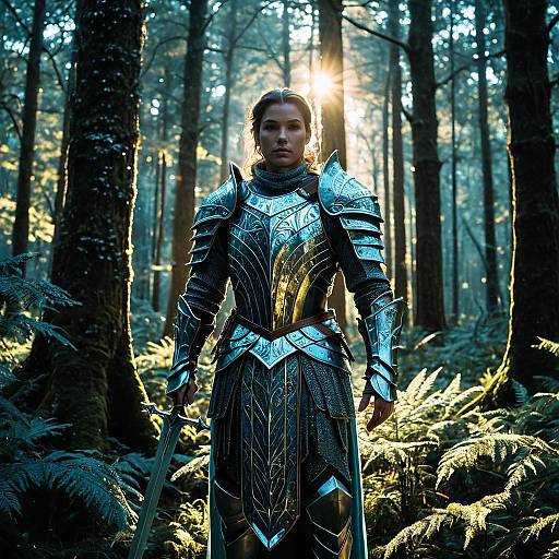 Ethereal Fae Knight in Crystal Armor