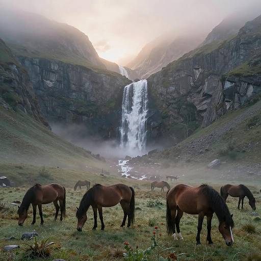 Mystical Alpine Valley at Dawn