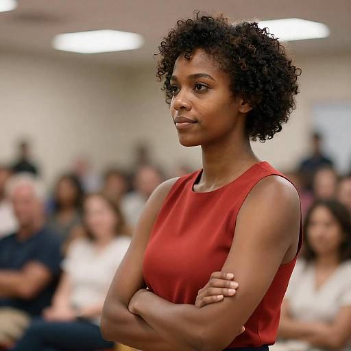 Confident Woman in Vibrant Outfit Portrait