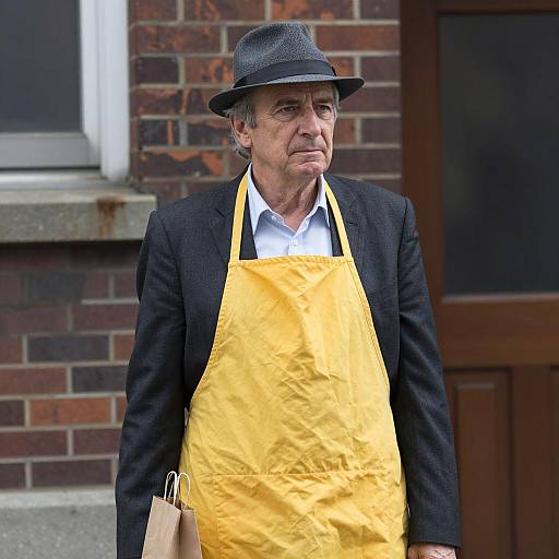 Dapper Man with Fedora and Apron
