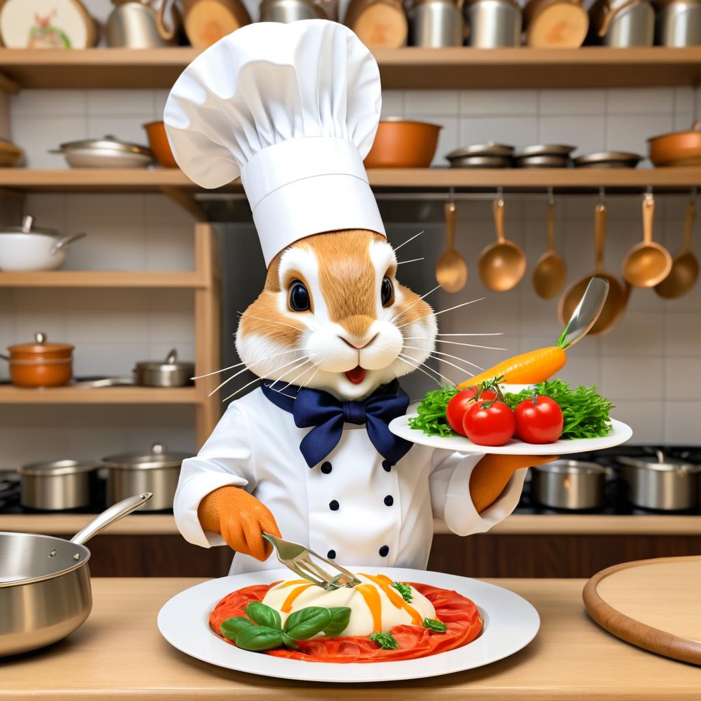 Gourmet Chef Rabbit with Plate Presentation