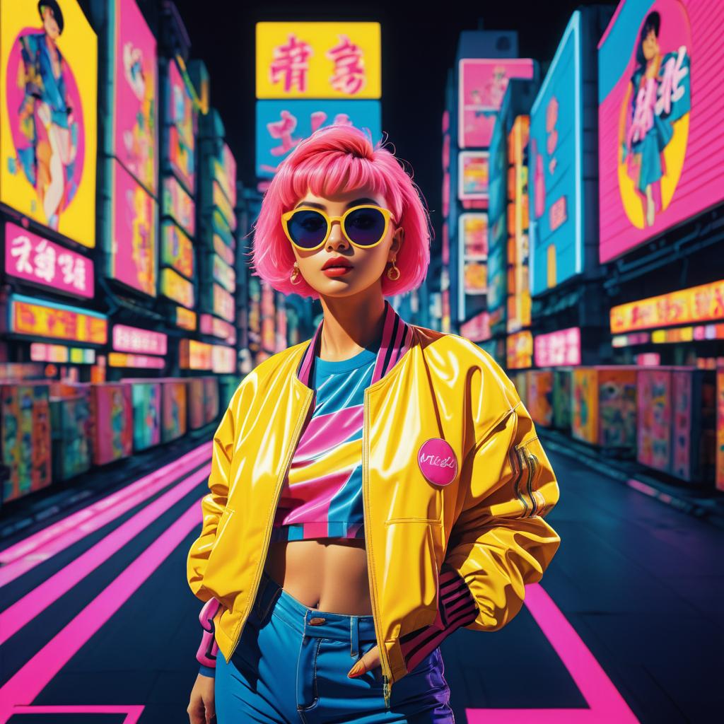 Vibrant 1980s Pop Art Portrait