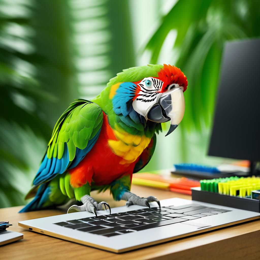 Parrot at Work: High Detail Photography